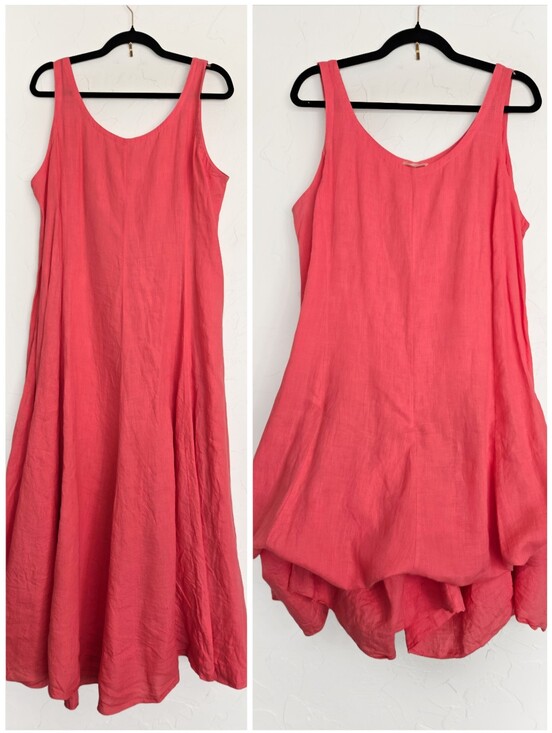 Eileen Fisher Dresses & Skirts - Eileen Fisher Irish Linen Coral Cinchable Dress, L